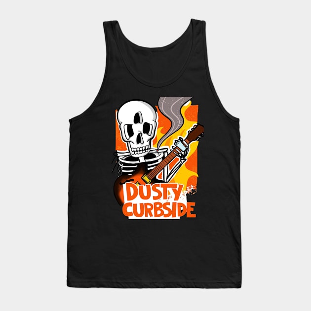 Dusty Curbside Bluesman Skull Tank Top by Hellhound Trail Music